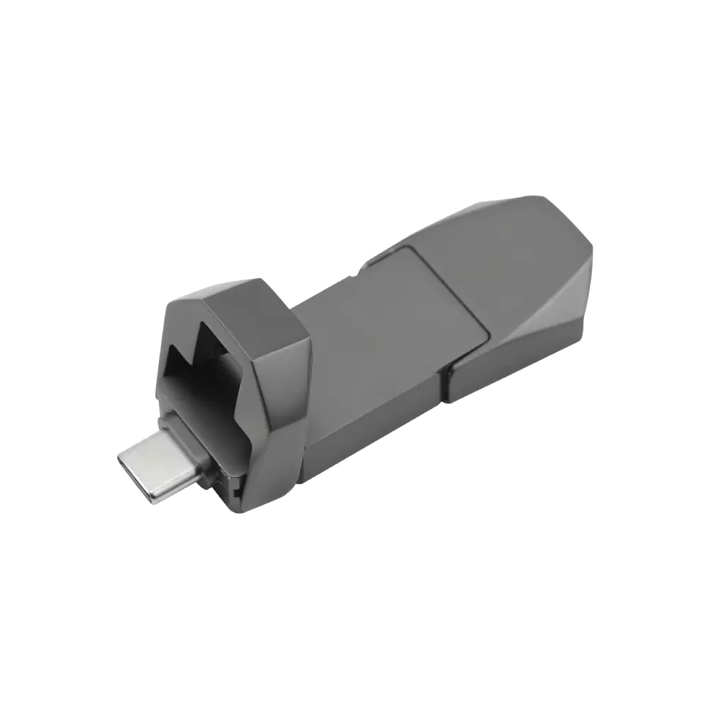 OTG USB Flip in Gun Metal 32GB V. 3.0 Type C Flip Magnetic Cap Gun_Metal