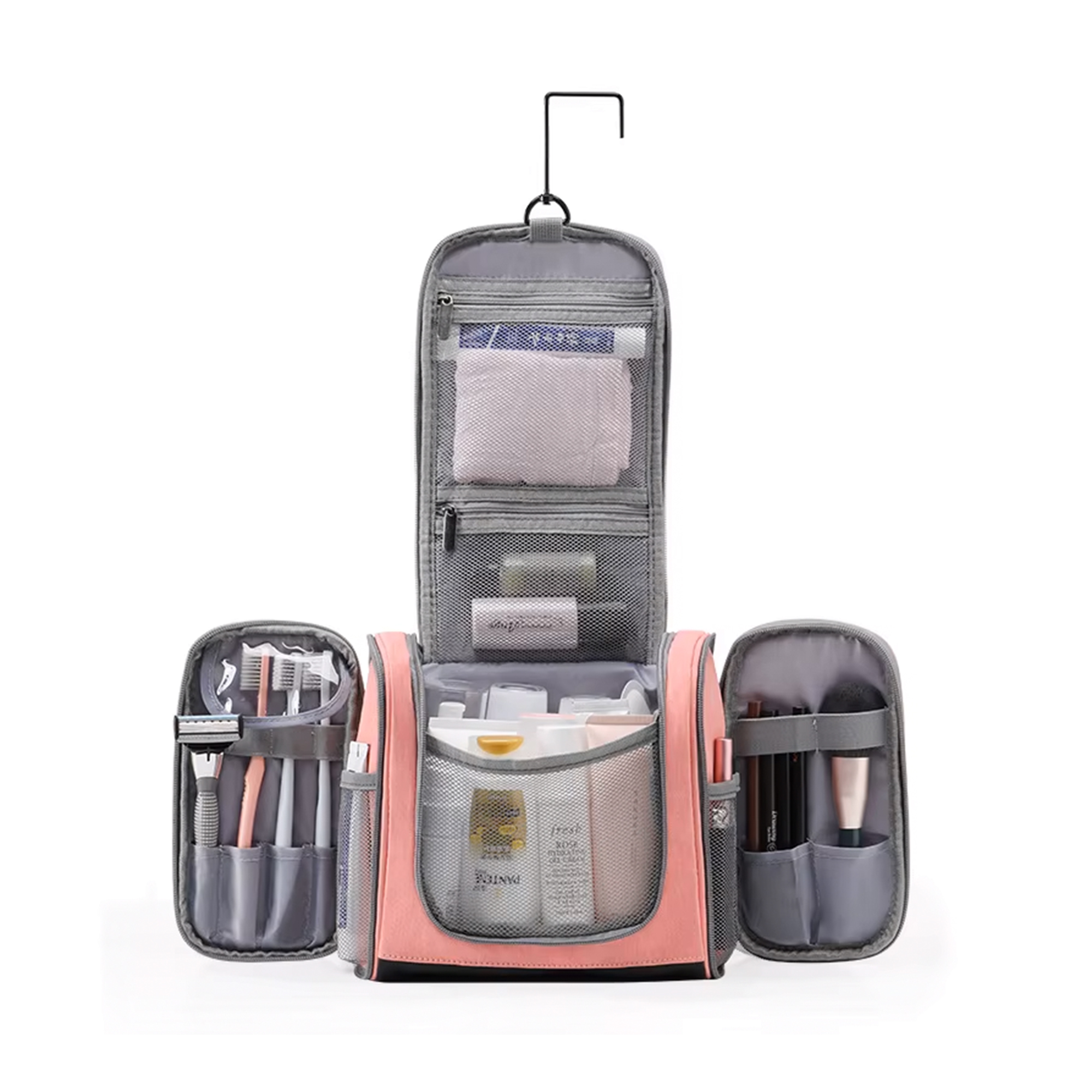 Large Capacity Hanging Toiletry Bag-Pink