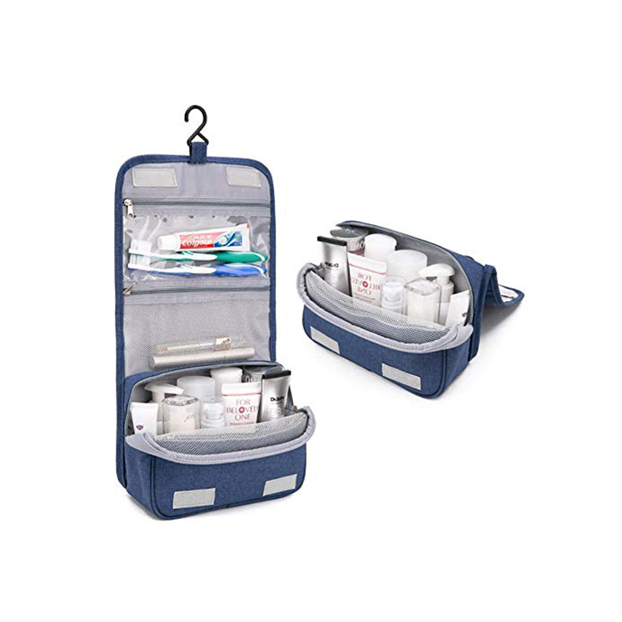 Water-resistant Hanging Toiletry Bag-Blue