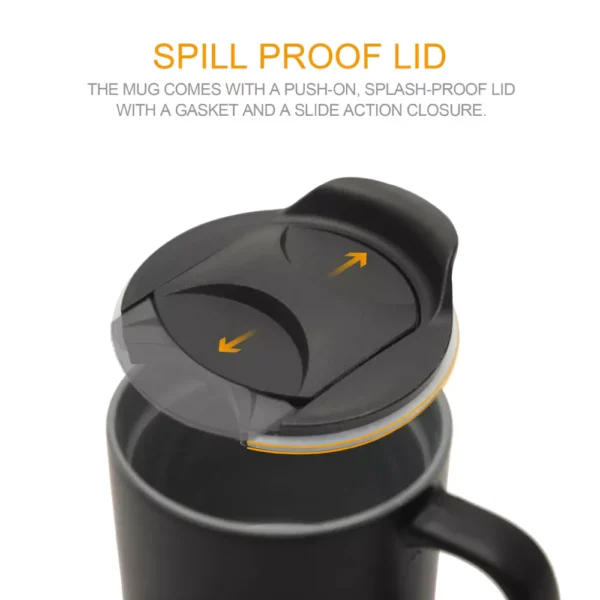 Ceramic Mugs with Lid and Cork Base 385 ml