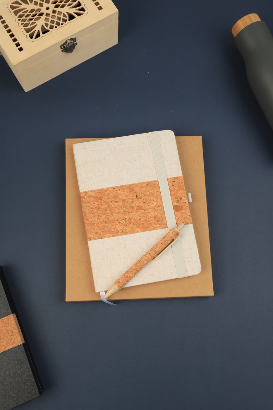 Cork+RPET Notebook Pen Set