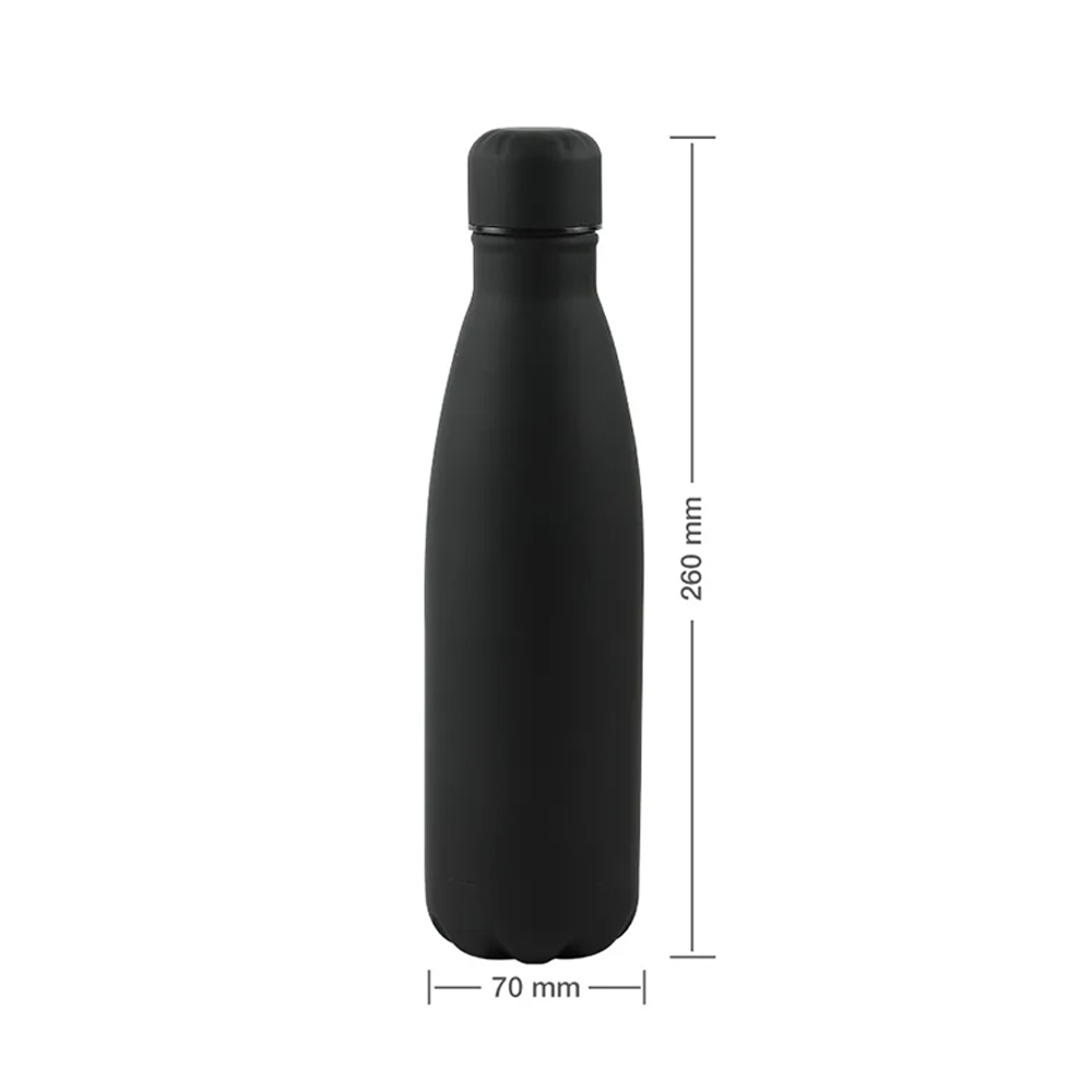 Premium Soft Touch Cola Bottles in Stainless Steel, 500ml