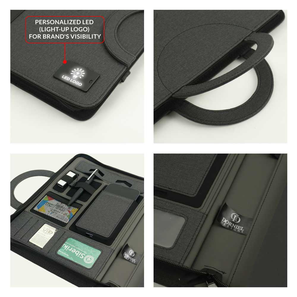 A4 Portfolio, Wireless Powerbank 8000mAh & LED Logo