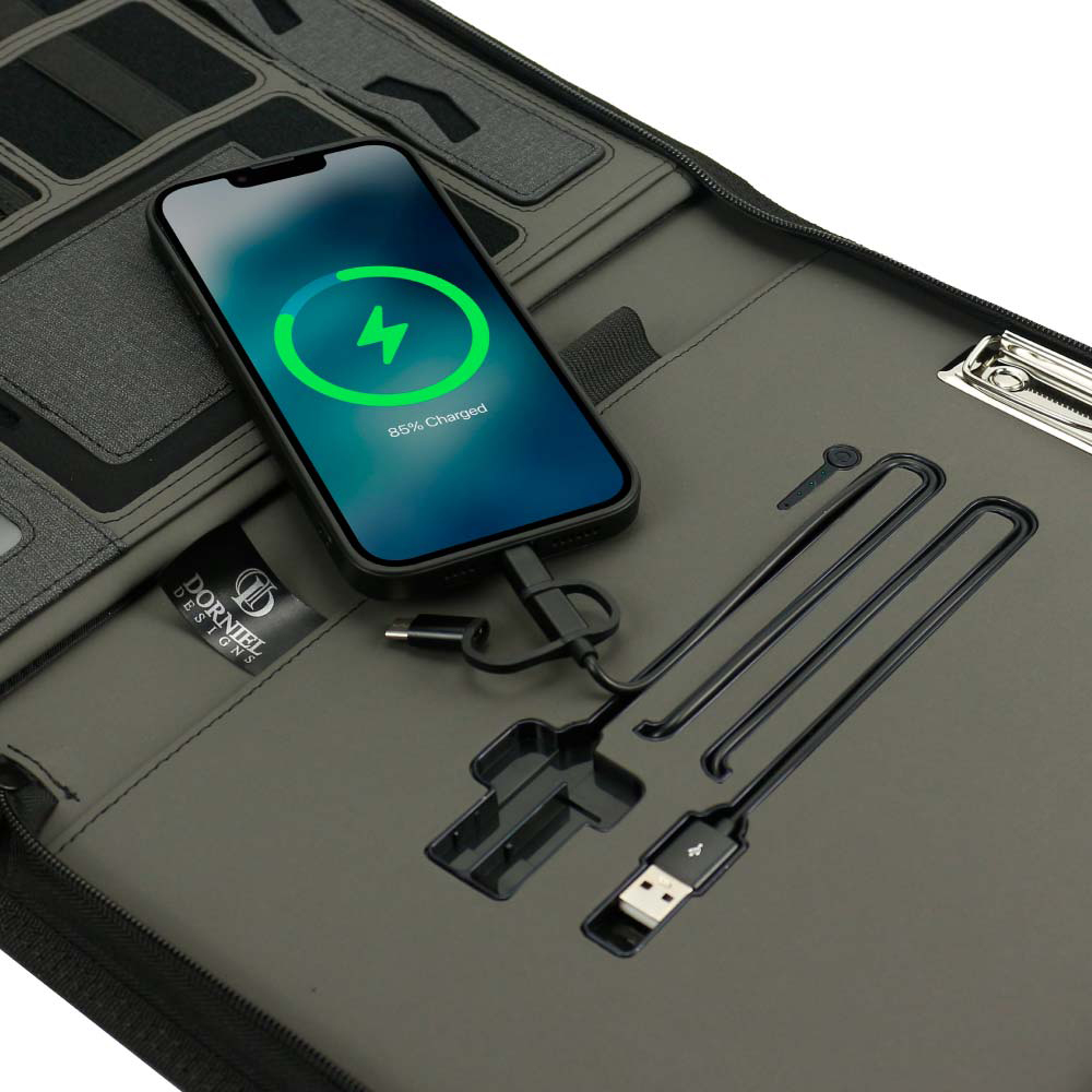 A4 Portfolio, Wireless Powerbank 8000mAh & LED Logo