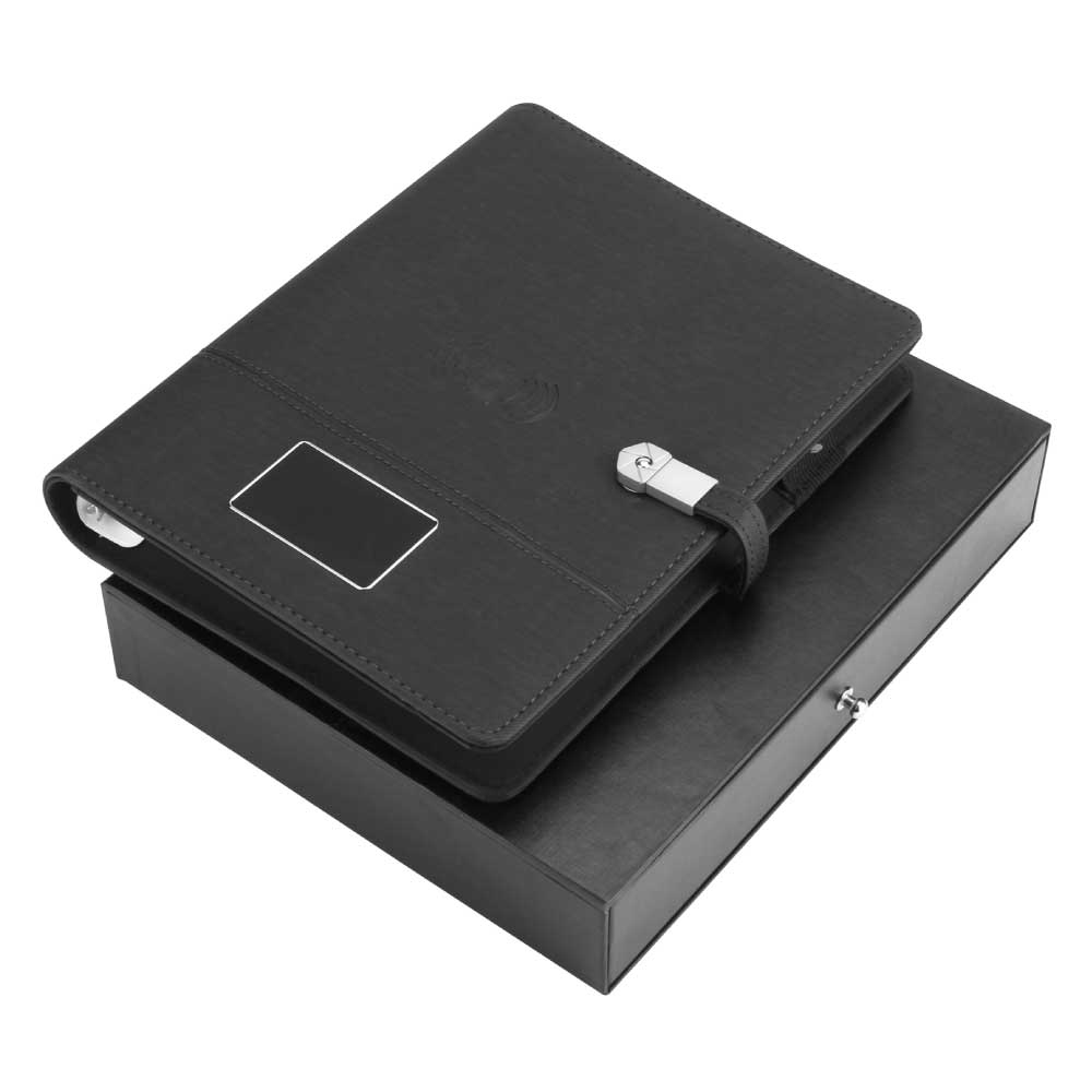 Wireless Powerbank Portfolio with USB & Light up Logo