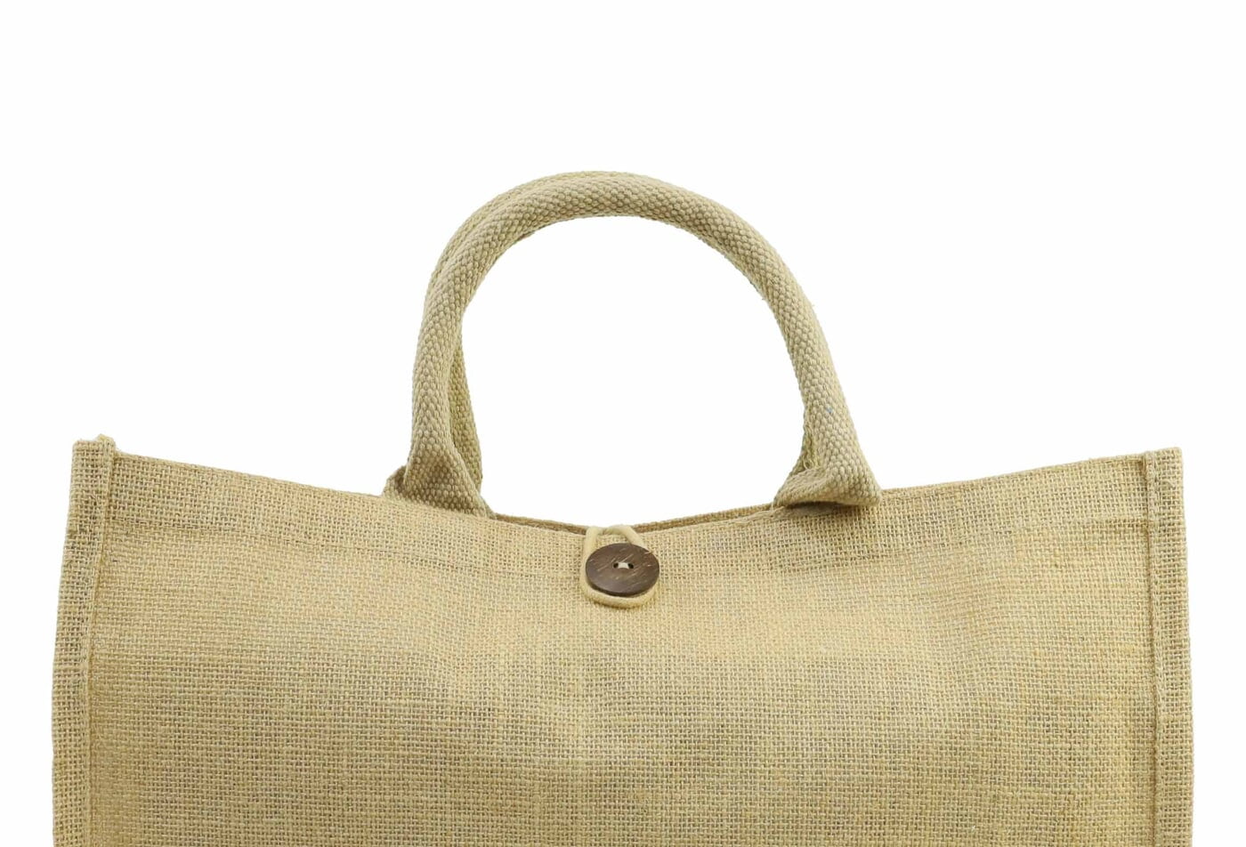Jute Bag with Button Closure