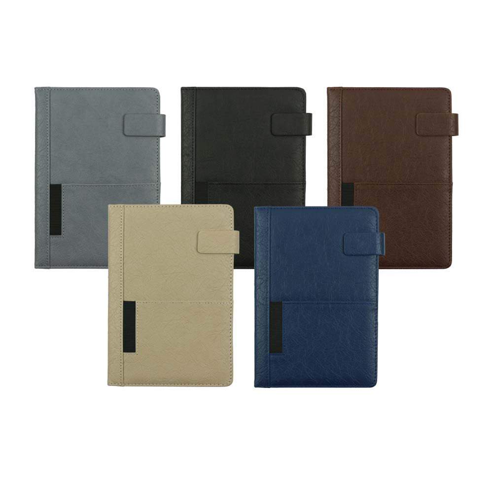 A5 PU Notebooks with Front Pocket & Magnetic Flap