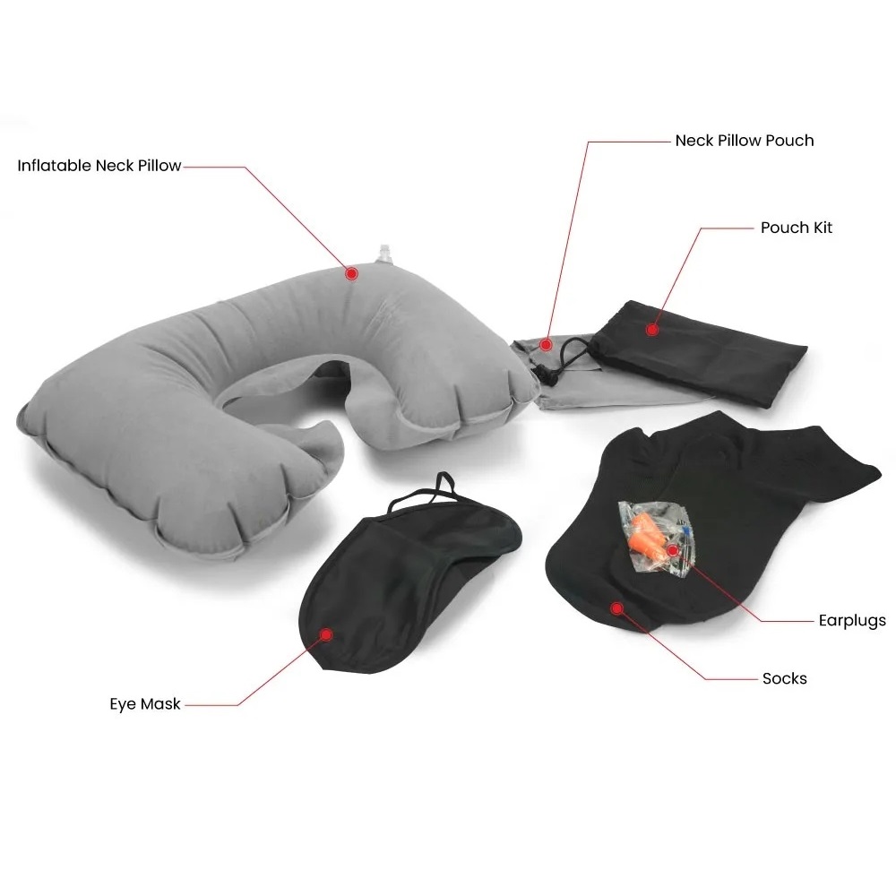Travel Essentials Set in Black Pouch