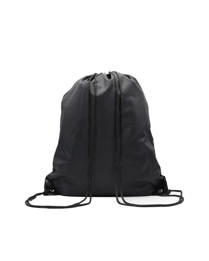 Drawstring Bag with Leather corner
