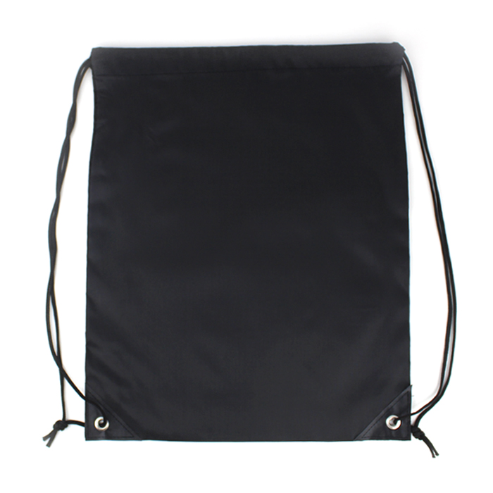 Drawstring Bag with Leather corner