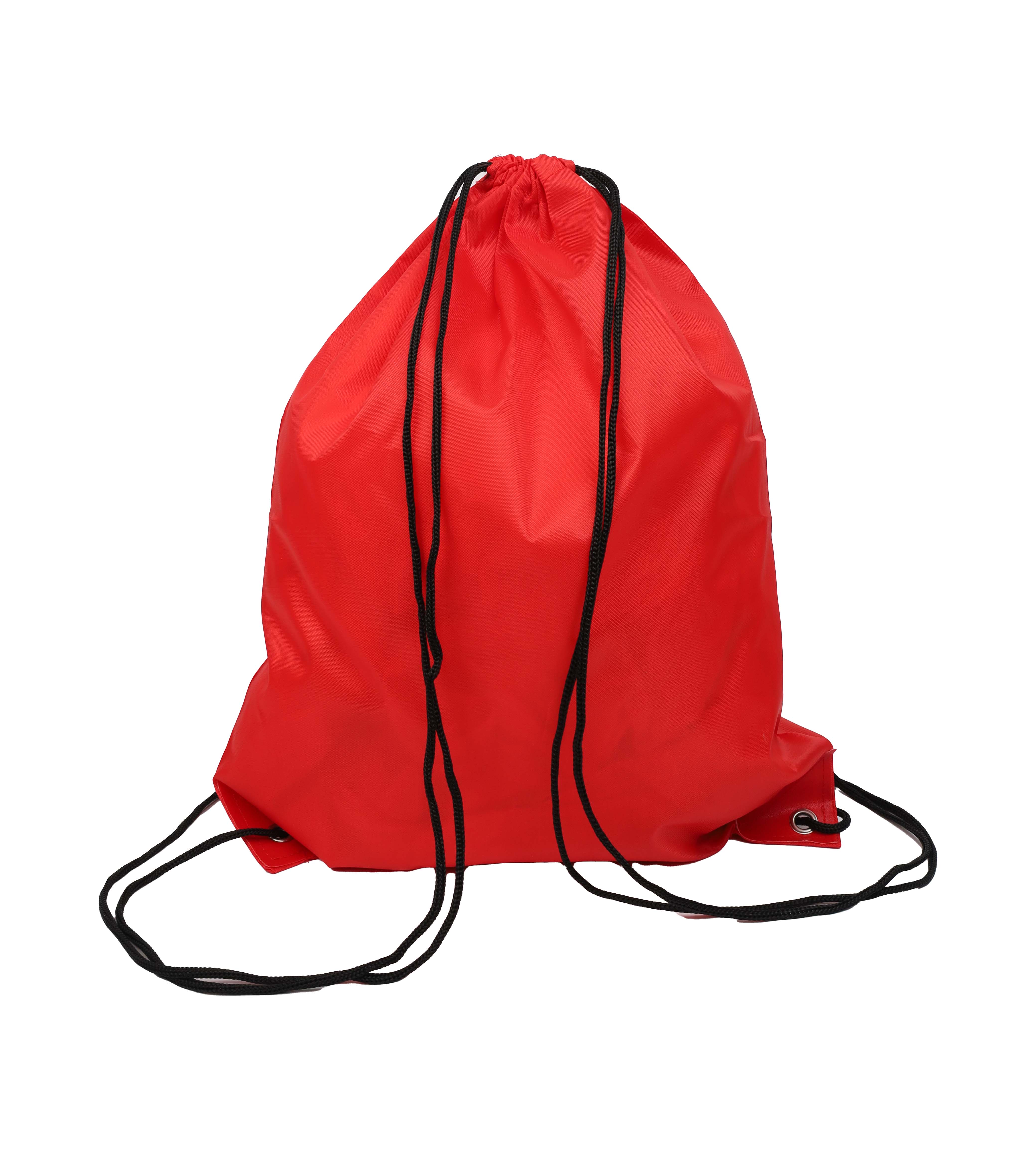 Drawstring Bag with Leather corner