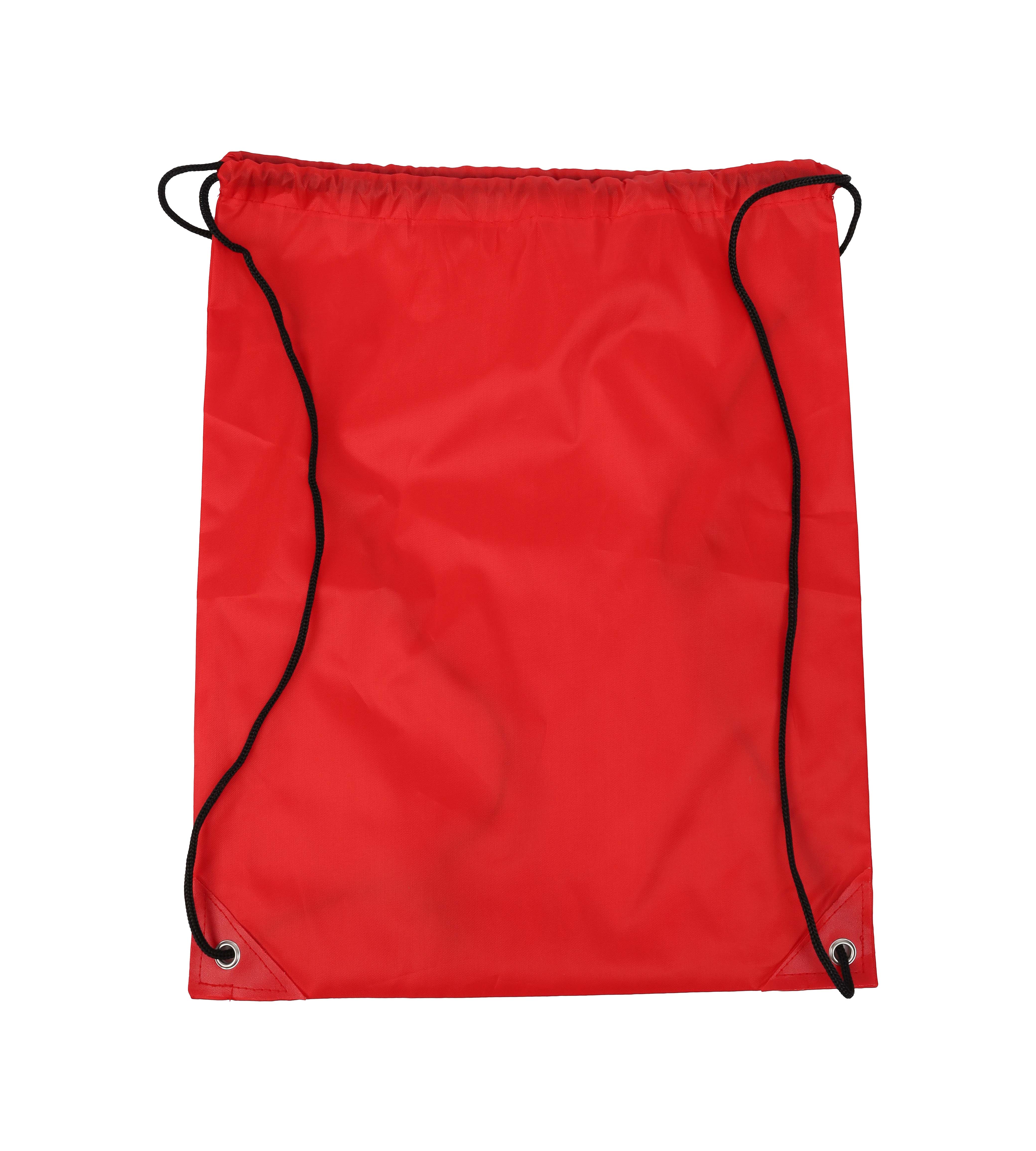 Drawstring Bag with Leather corner
