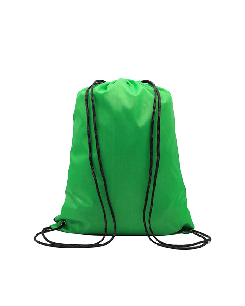 Drawstring Bag with Leather corner