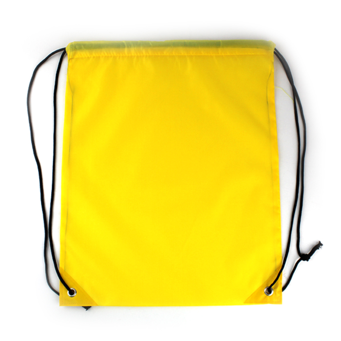 Drawstring Bag with Leather corner