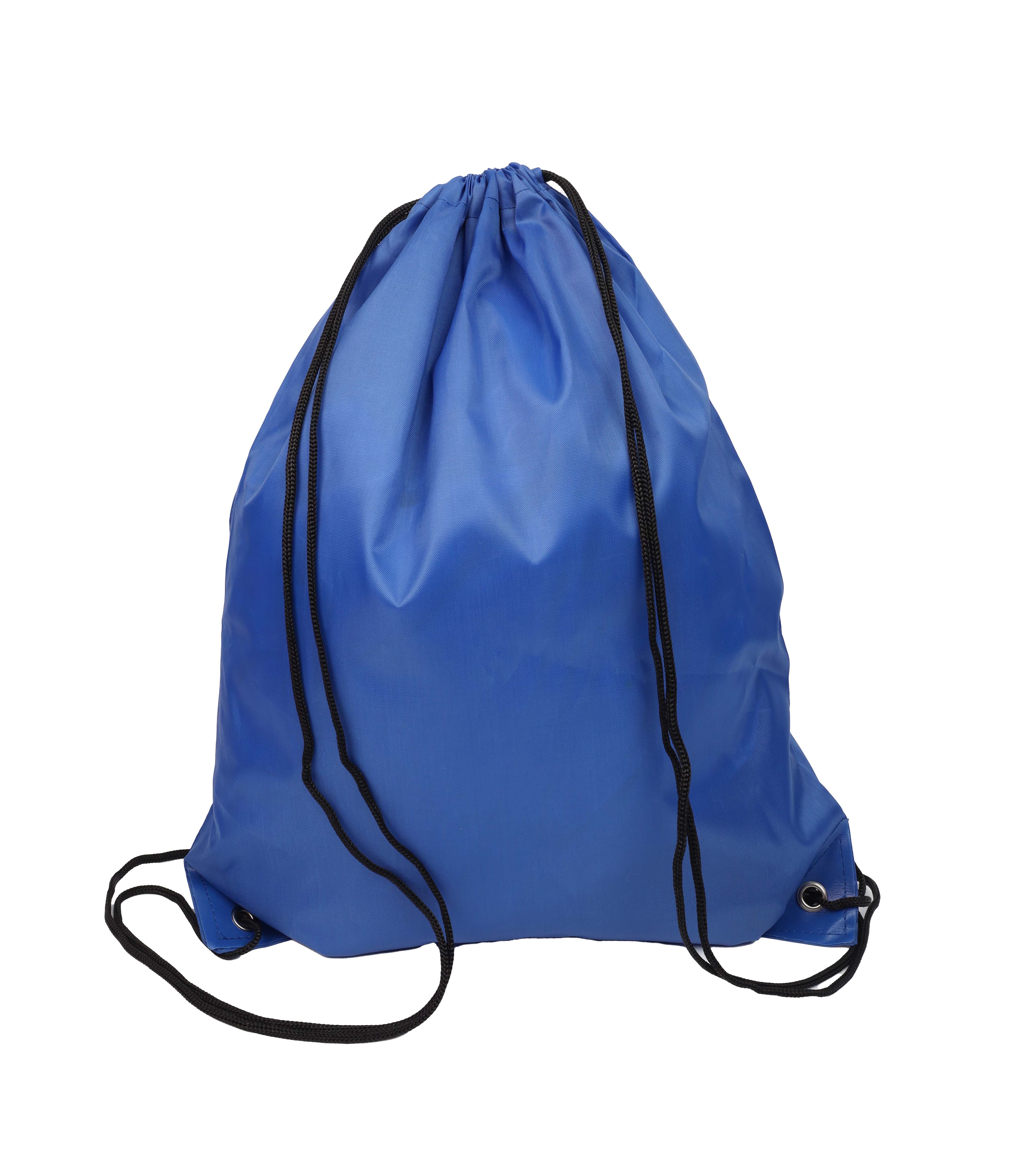 Drawstring Bag with Leather corner