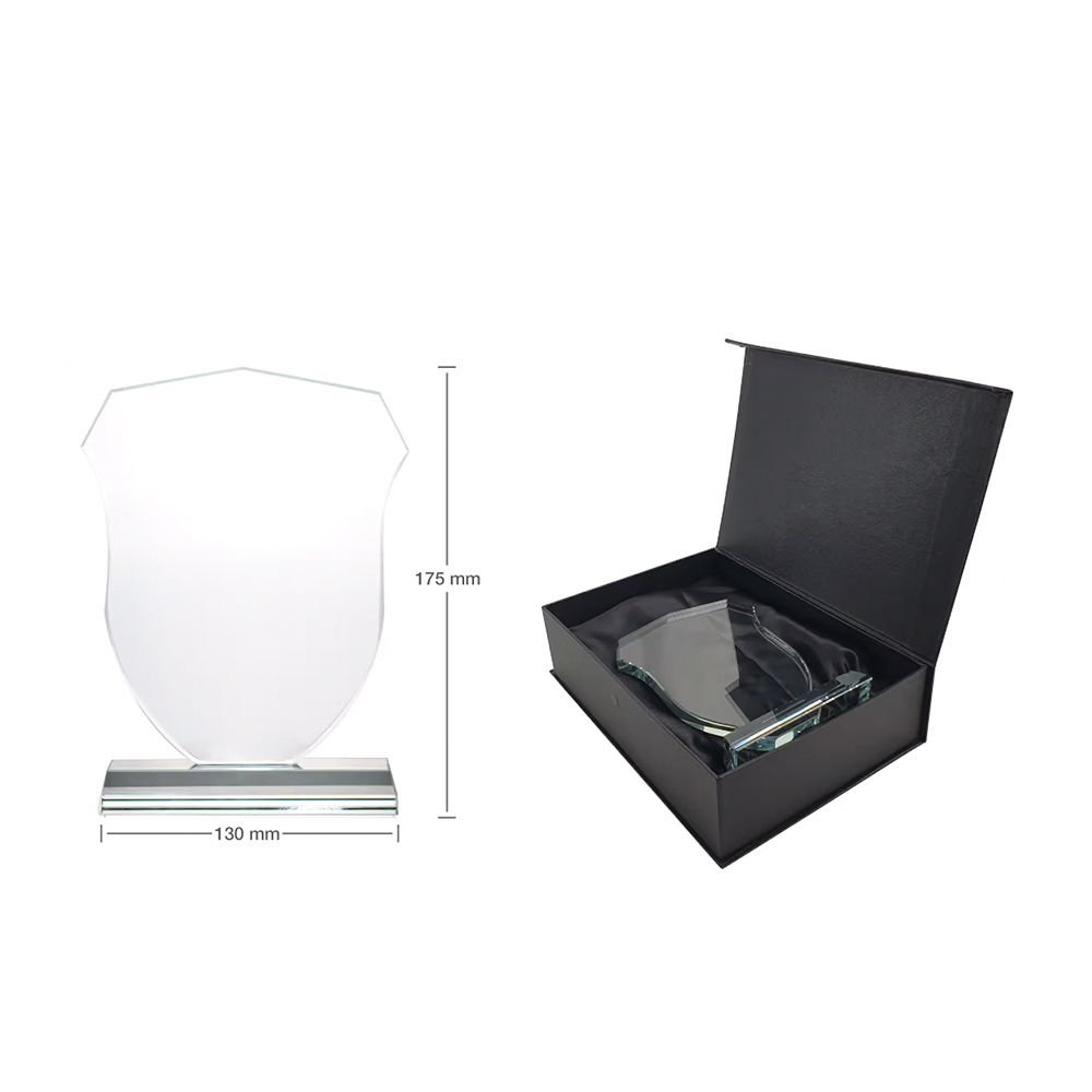 Shield Shaped Crystal Awards with Gift Box