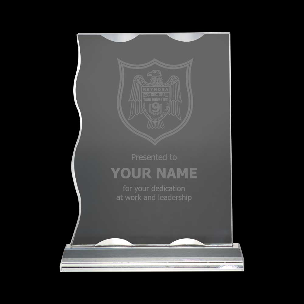 Rectangle Crystal Awards with Glass base & Box