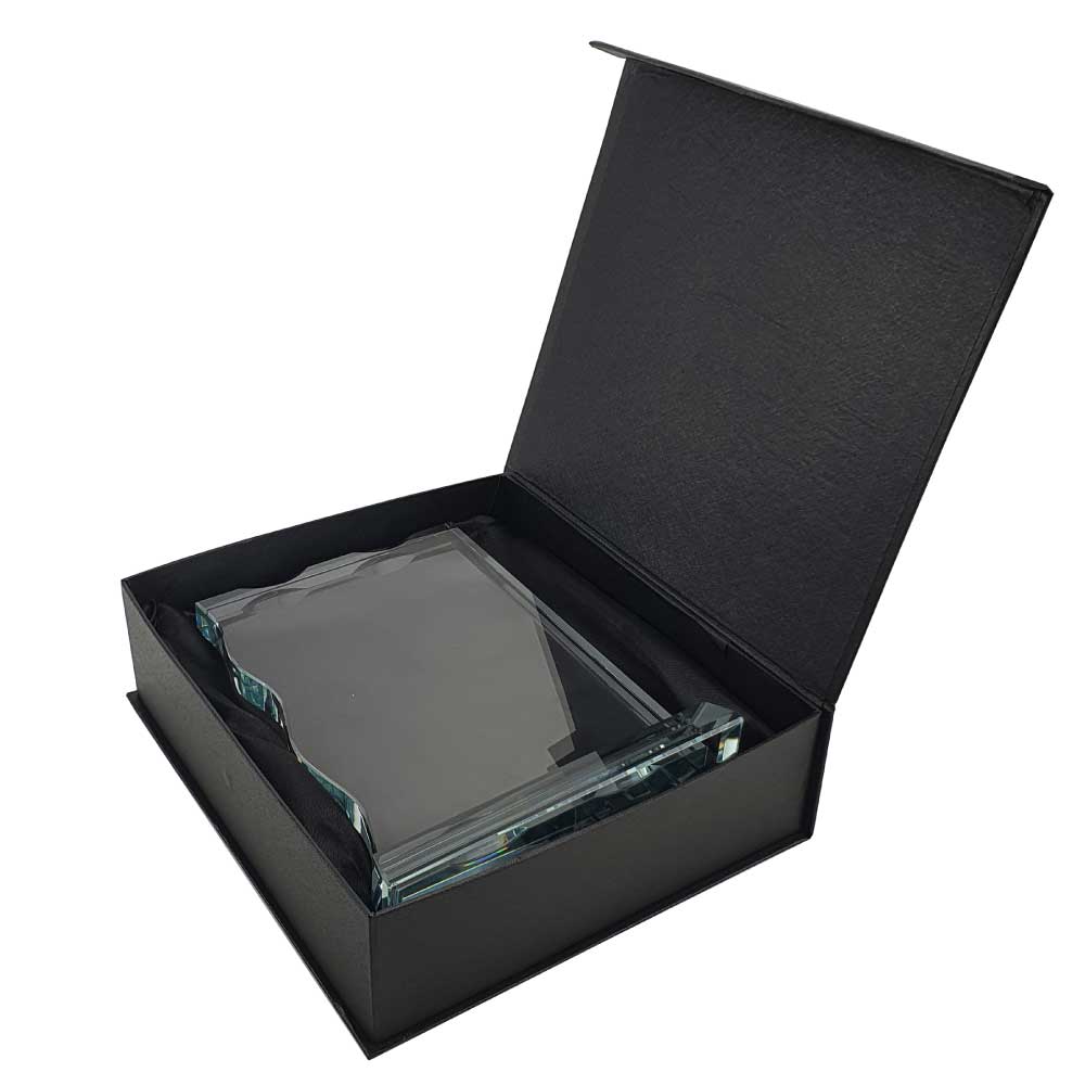 Rectangle Crystal Awards with Glass base & Box