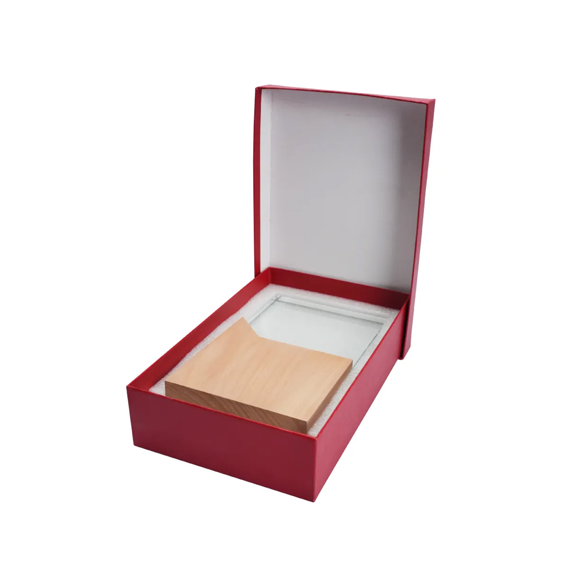 Rectangle Shaped Wood and Crystal Awards with Box