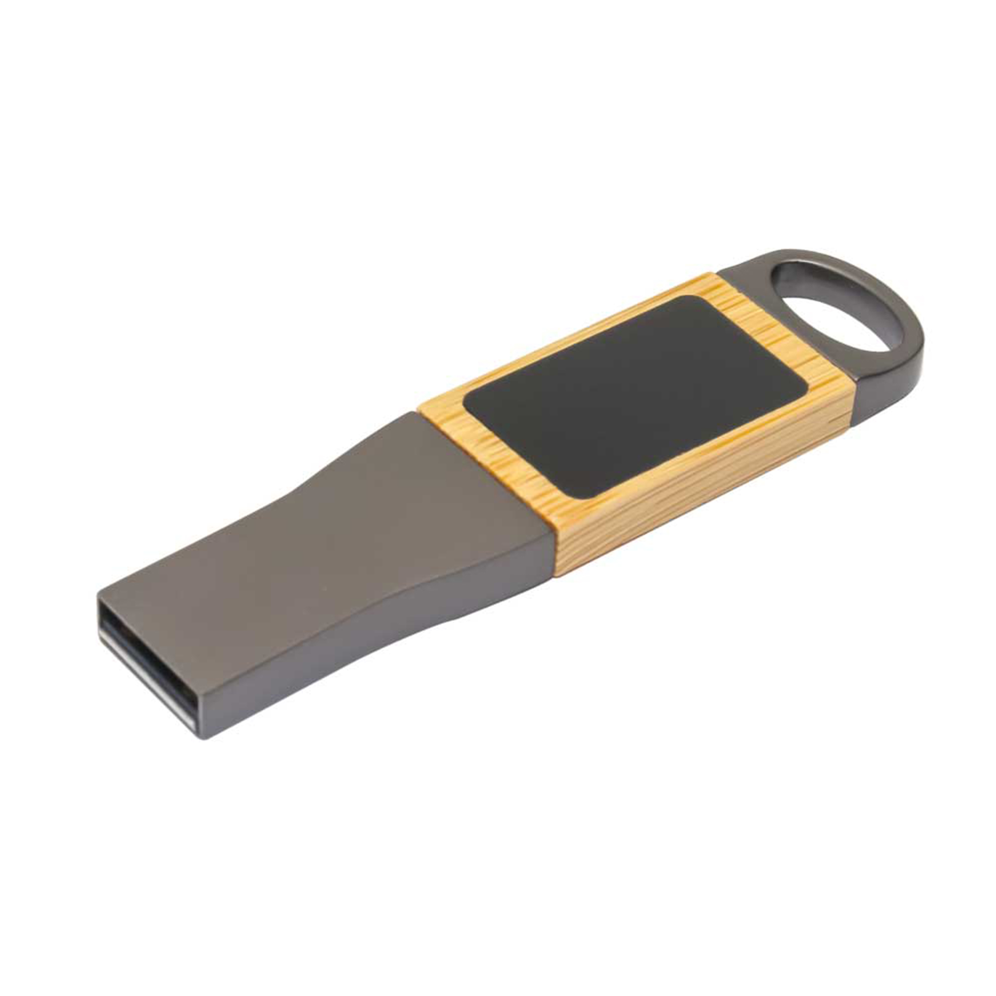 Light-Up Logo Metal & Bamboo USB Flash Drives 32GB