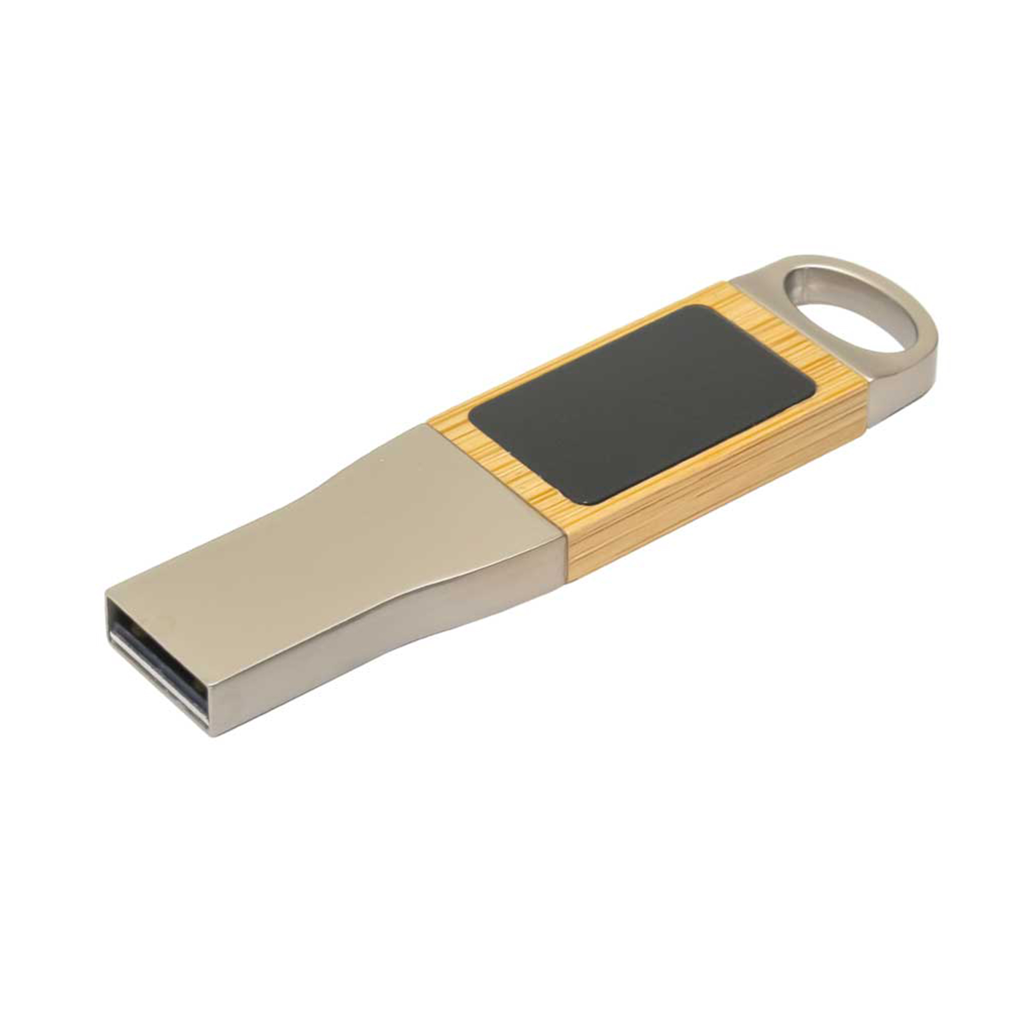 Light-Up Logo Metal & Bamboo USB Flash Drives 32GB