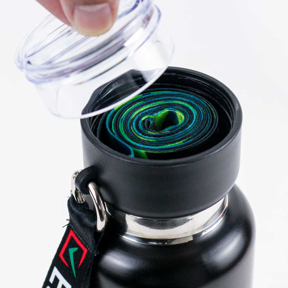 Multi-function stainless steel water Bottles with Double Wall, Base Cup, Lanyard, 500ml