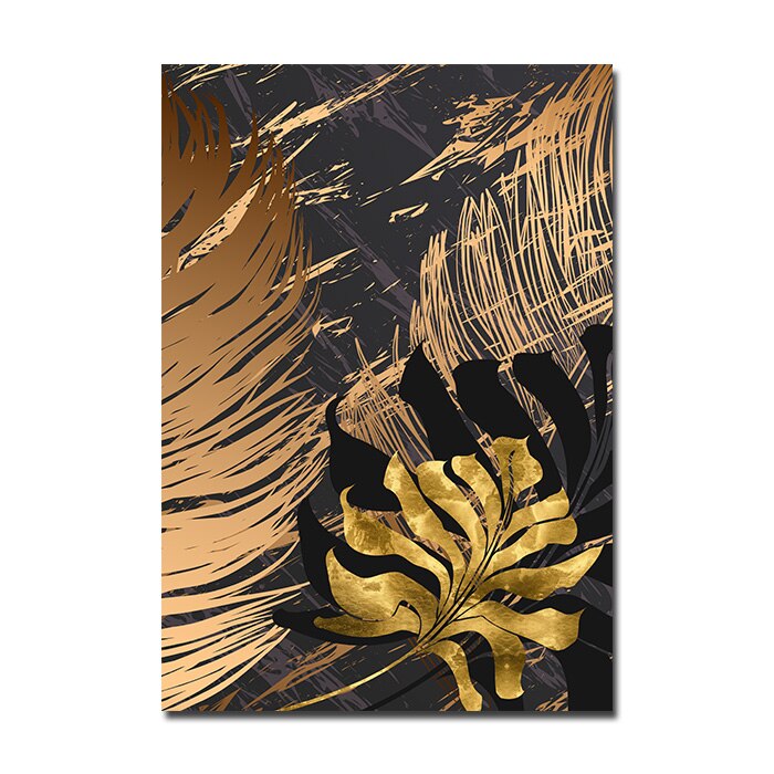 Modern leaf Canvas Print, 3-Piece