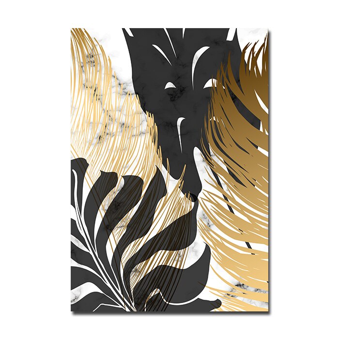 Modern leaf Canvas Print, 3-Piece