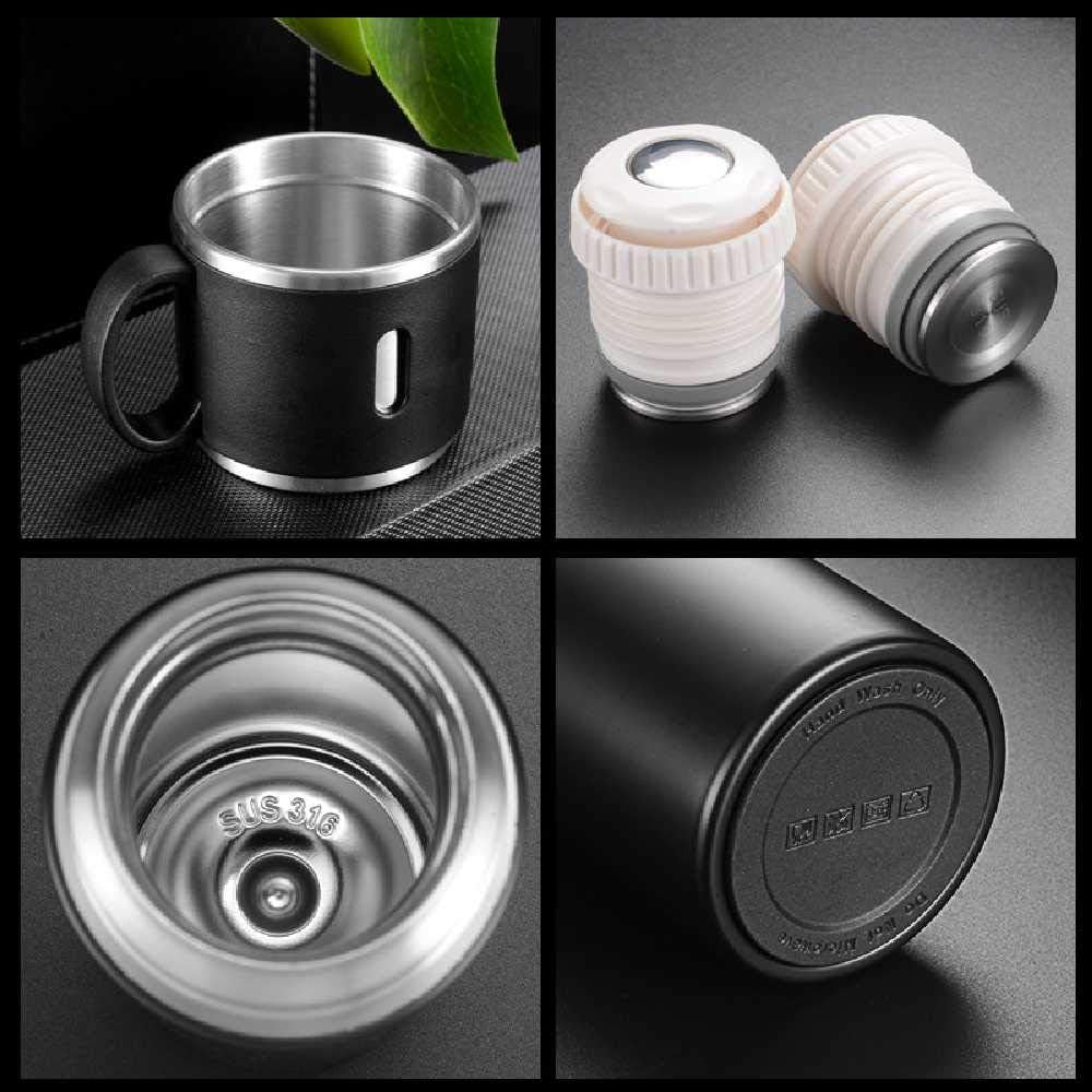316 tea cup lid thermos cup 580ml-Pink