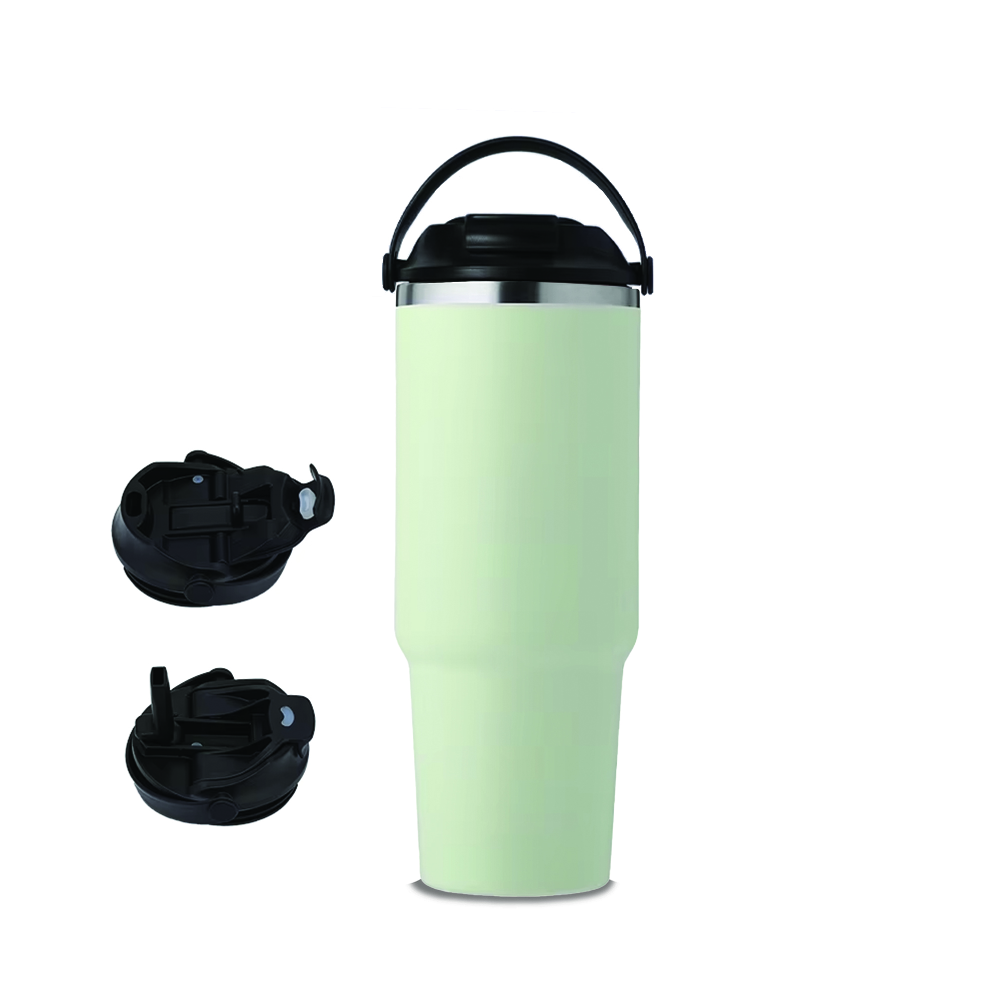 Tumbler Stainless Steel Double Walled Insulated Tumbler Coffee Mug Vacuum Cups with Lid 950ml-Green