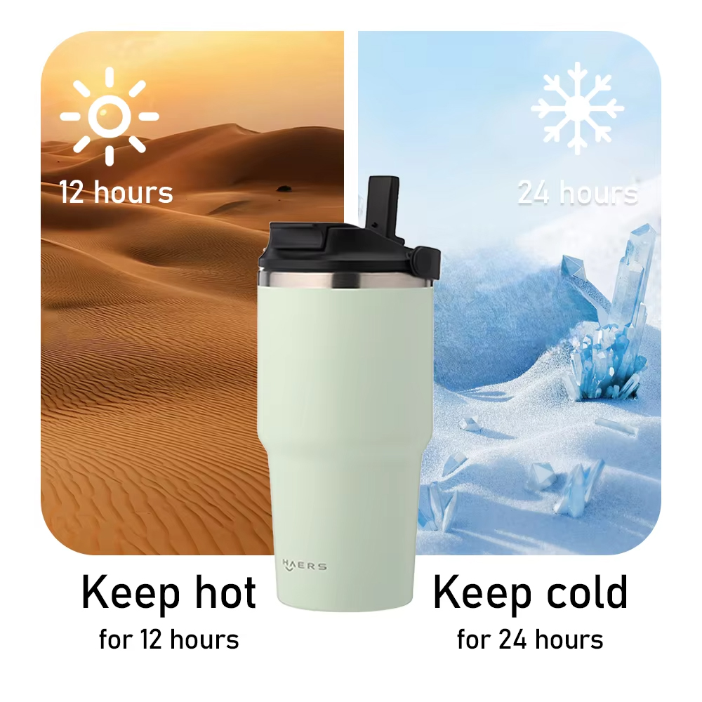 Tumbler Stainless Steel Double Walled Insulated Tumbler Coffee Mug Vacuum Cups with Lid 950ml-Pink