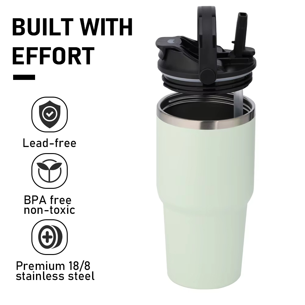 Tumbler Stainless Steel Double Walled Insulated Tumbler Coffee Mug Vacuum Cups with Lid 950ml-Pink