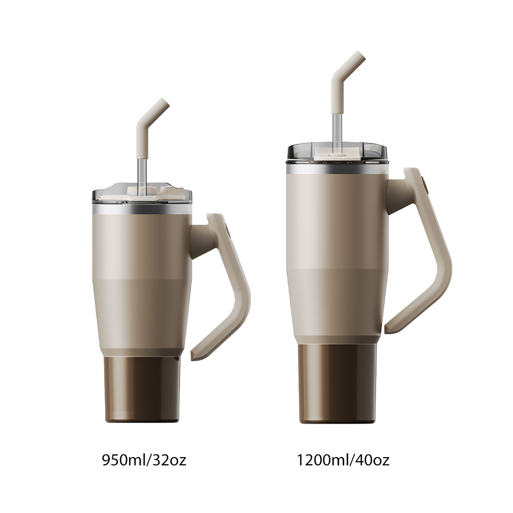 Tumbler Cups Double Walled Stainless Steel Insulated Travel Mug with Handle
