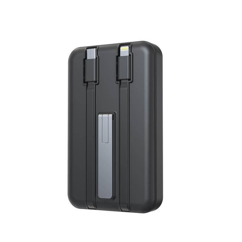SOLANO-@memorii 10000mAh Mag Wireless Powerbank with Inbuilt Cables