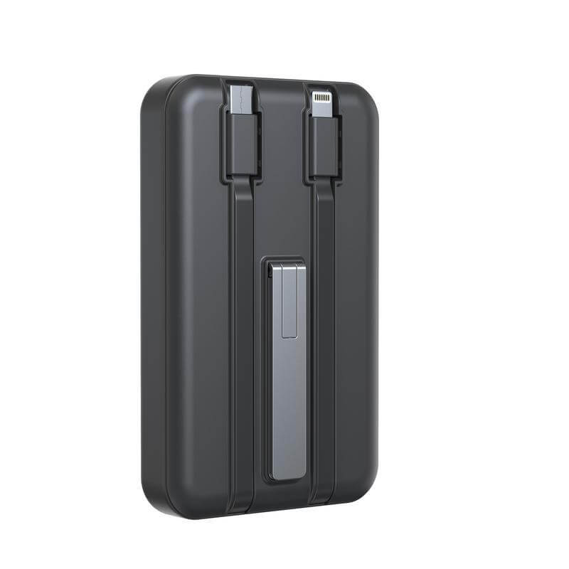 SOLANO-@memorii 10000mAh Mag Wireless Powerbank with Inbuilt Cables
