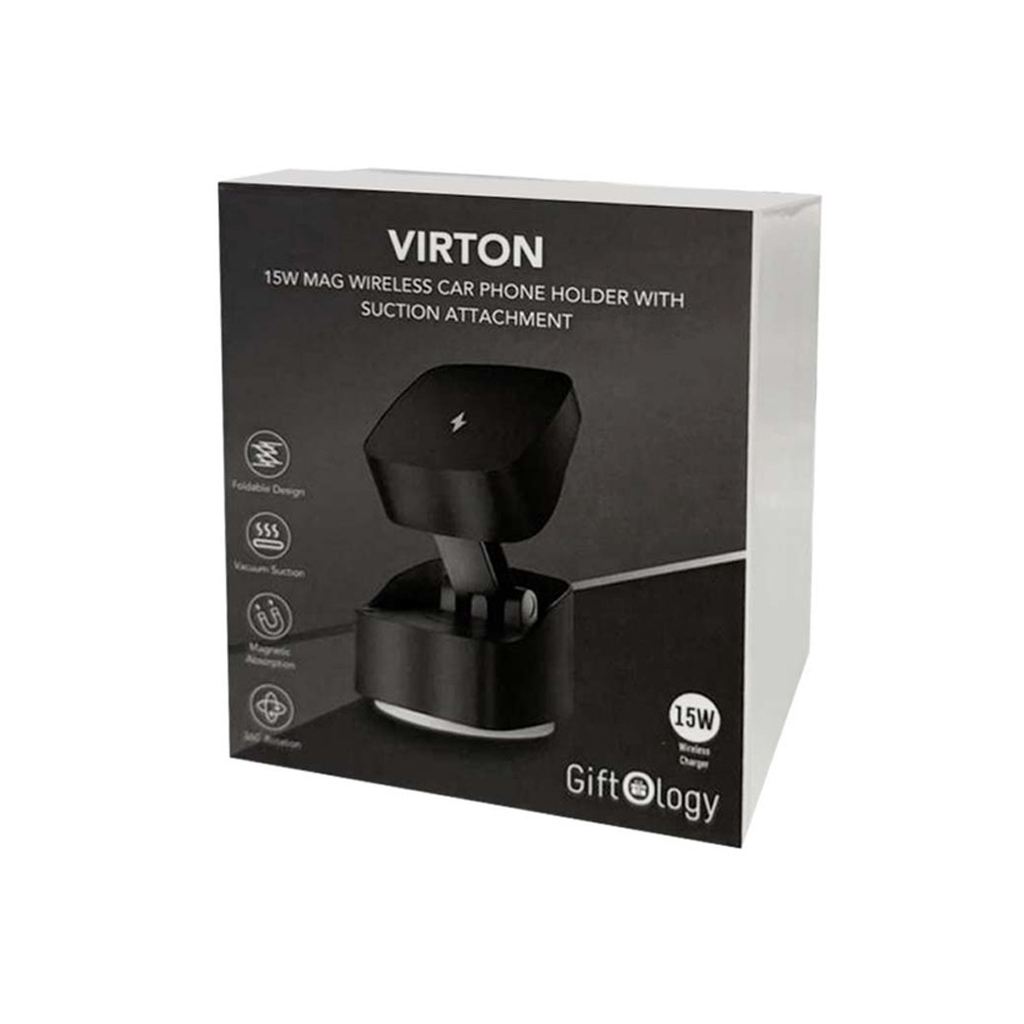 VIRTON-Magnetic Car Phone Holder and 15W Wireless Charger