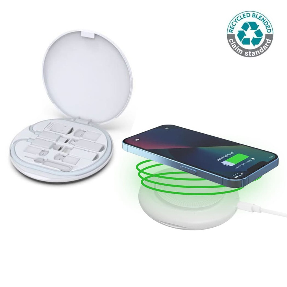 OSLO Mag - Memorii Recycled 15W Magnetic Wireless Charger Multicable Set