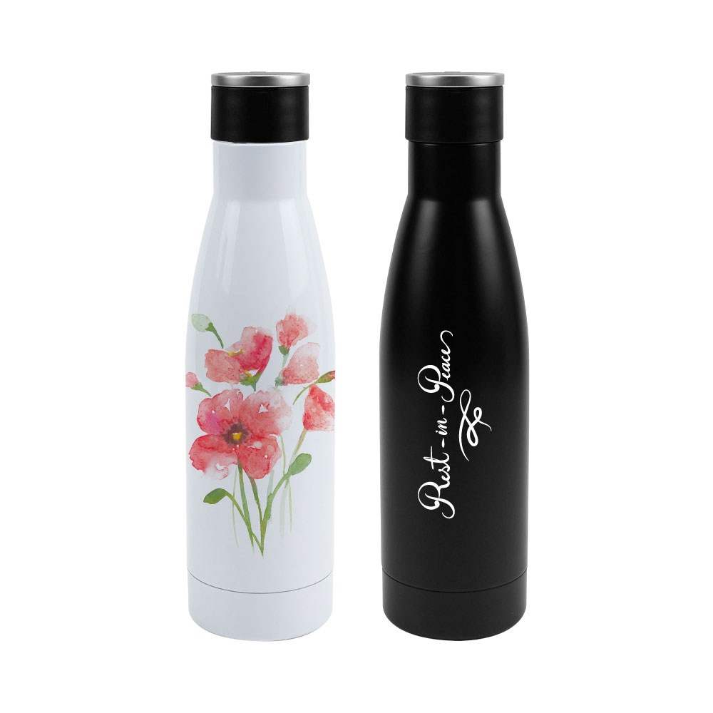 Double Wall SS Bottles Twist-off Lid SS Foldable Handle 500ml