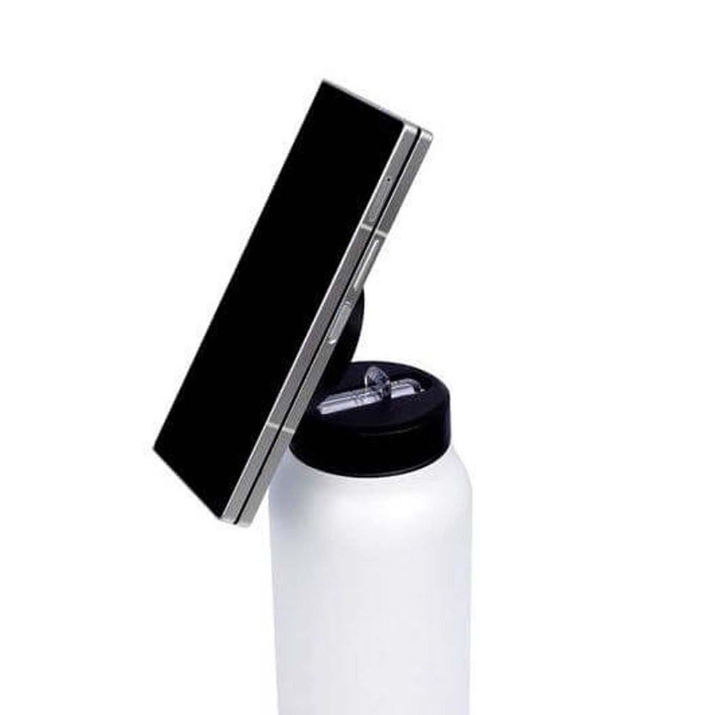 FERRO-Double Walled Vacuum Bottle with Mag Holder-White