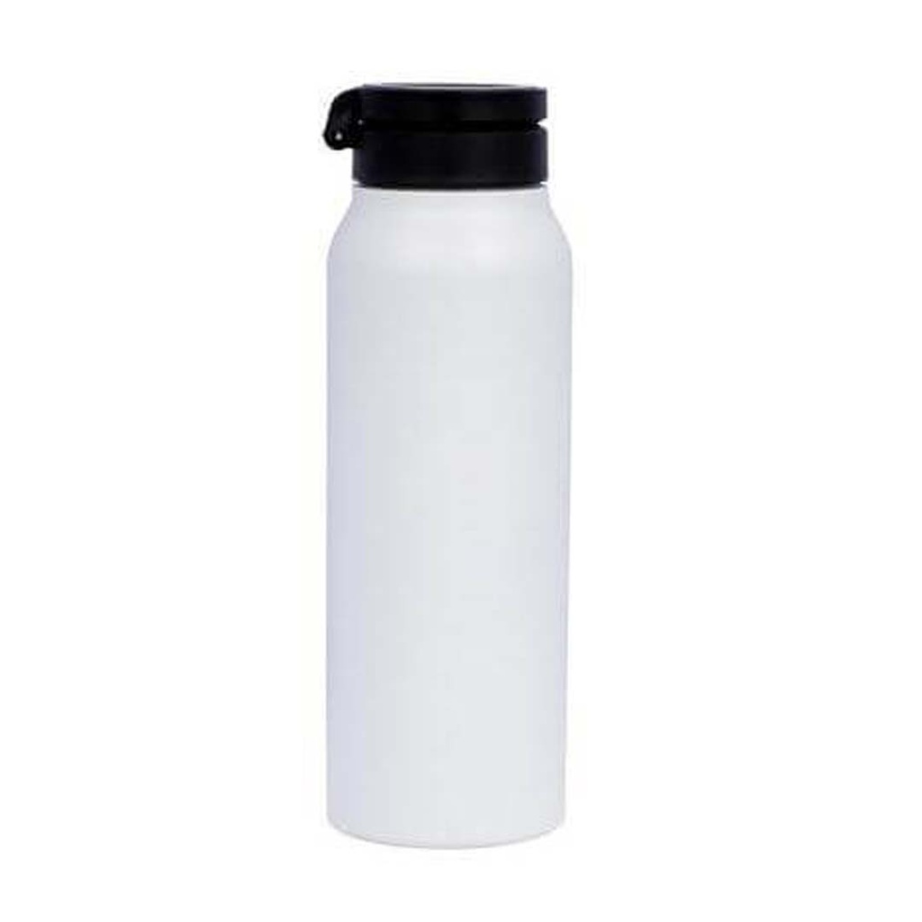 FERRO-Double Walled Vacuum Bottle with Mag Holder-White