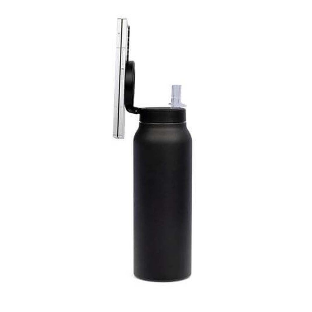 FERRO-Double Walled Vacuum Bottle with Mag Holder-Black