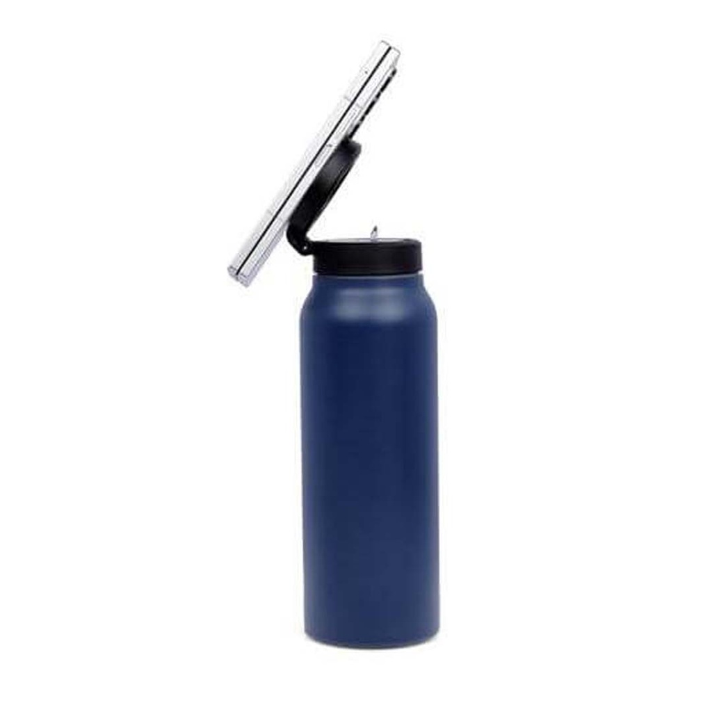FERRO-Double Walled Vacuum Bottle with Mag Holder-Blue