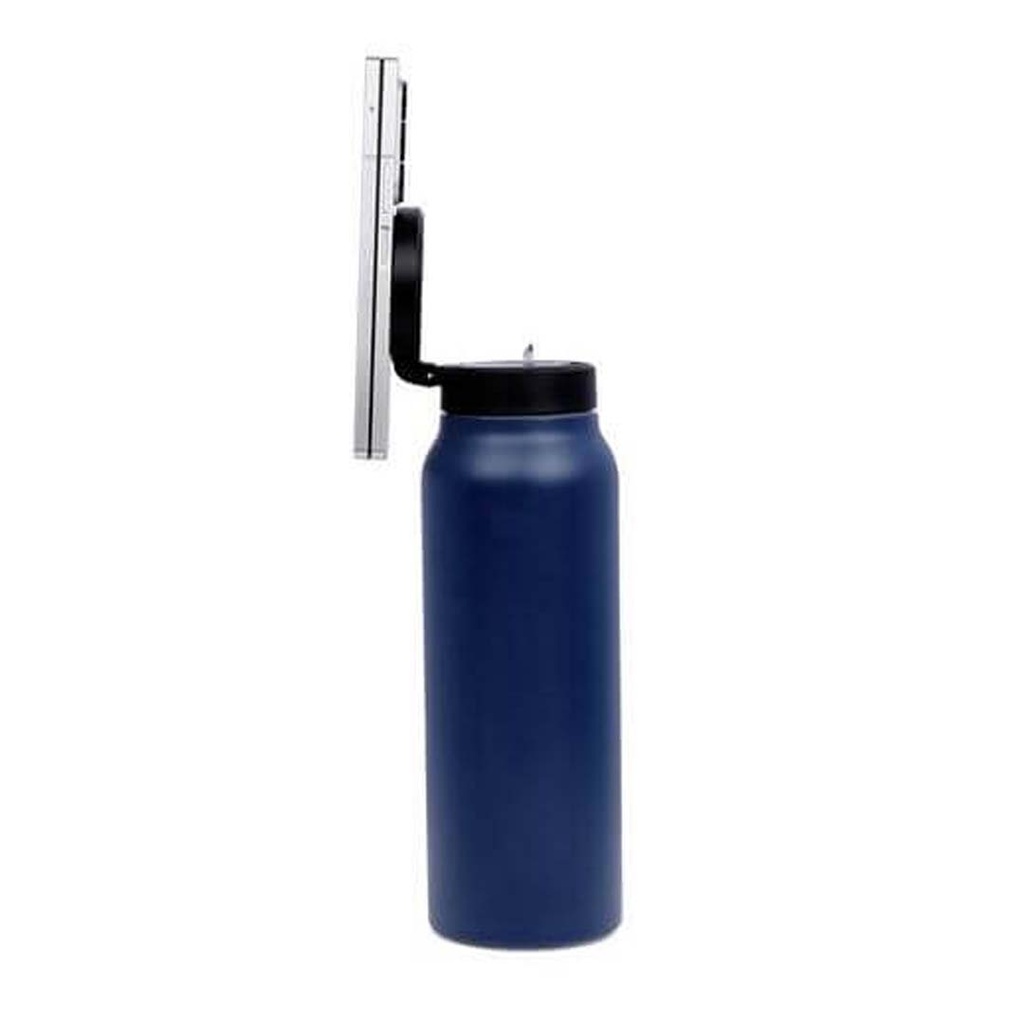 FERRO-Double Walled Vacuum Bottle with Mag Holder-Blue