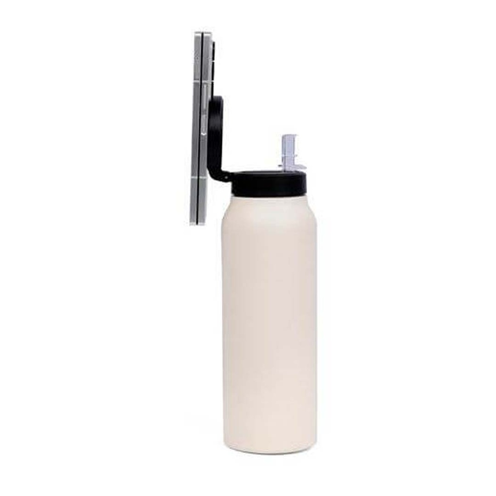FERRO-Double Walled Vacuum Bottle with Mag Holder-Beige