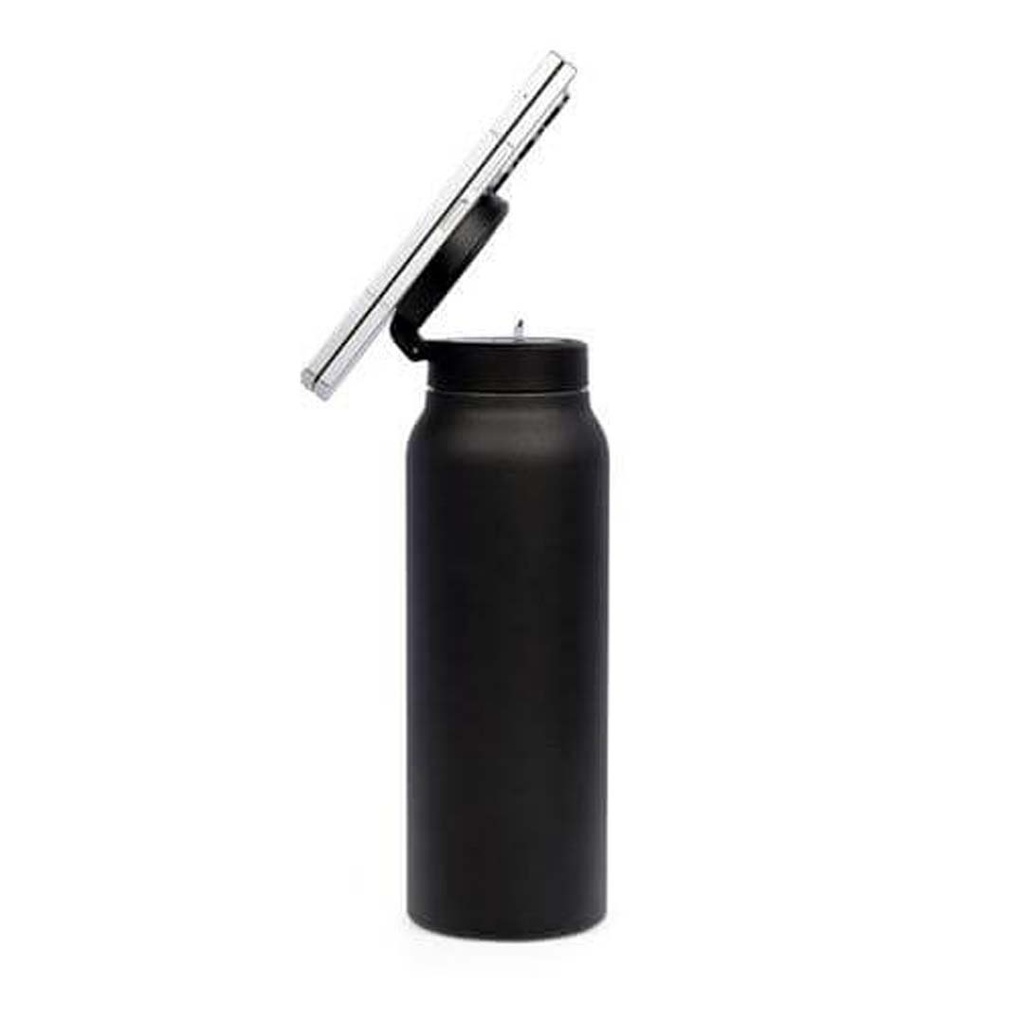 R-NEBRA - CHANGE Collection Recycled Stainless Steel Vacuum Bottle-Black