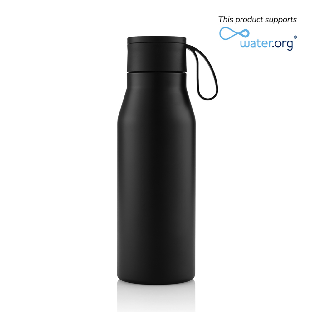 R-NEBRA - CHANGE Collection Recycled Stainless Steel Vacuum Bottle-Black