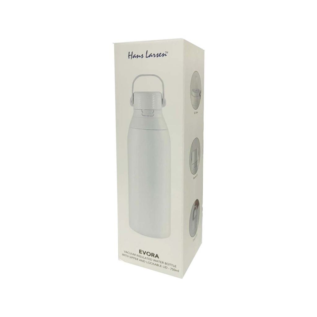 EVORA - Hans Larsen Double Wall Stainless Steel Vacuum Bottle-White