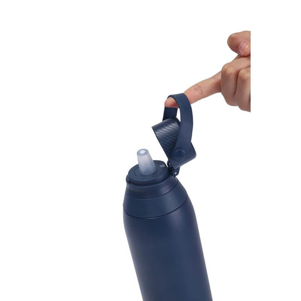 EVORA - Hans Larsen Double Wall Stainless Steel Vacuum Bottle-Navy Blue