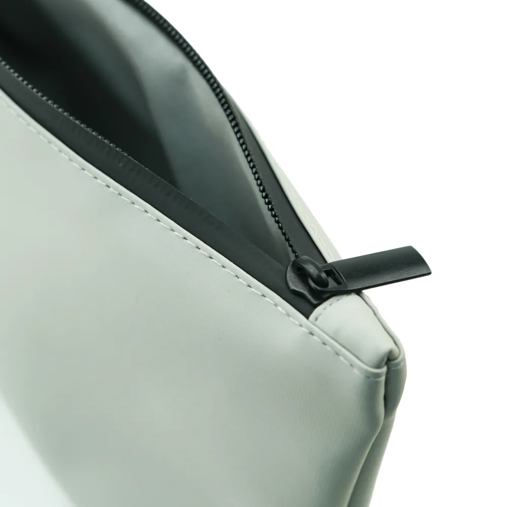 Cosmetic Pouch with Zipper in Soft PU Material-Green