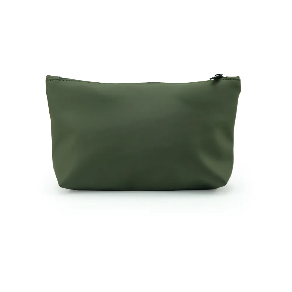 Cosmetic Pouch with Zipper in Soft PU Material